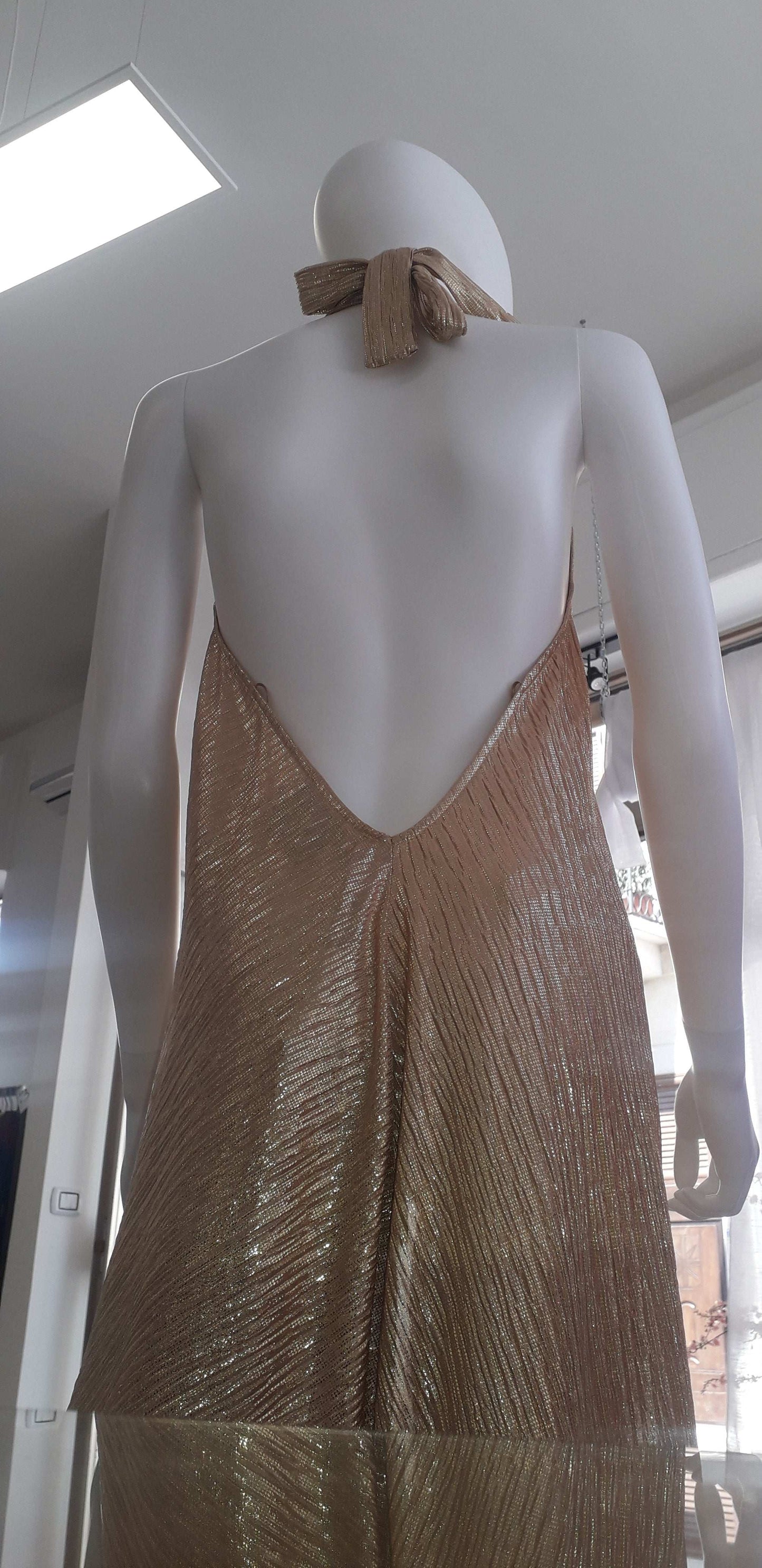 Abito Lungo Oro - Scollato sul retro