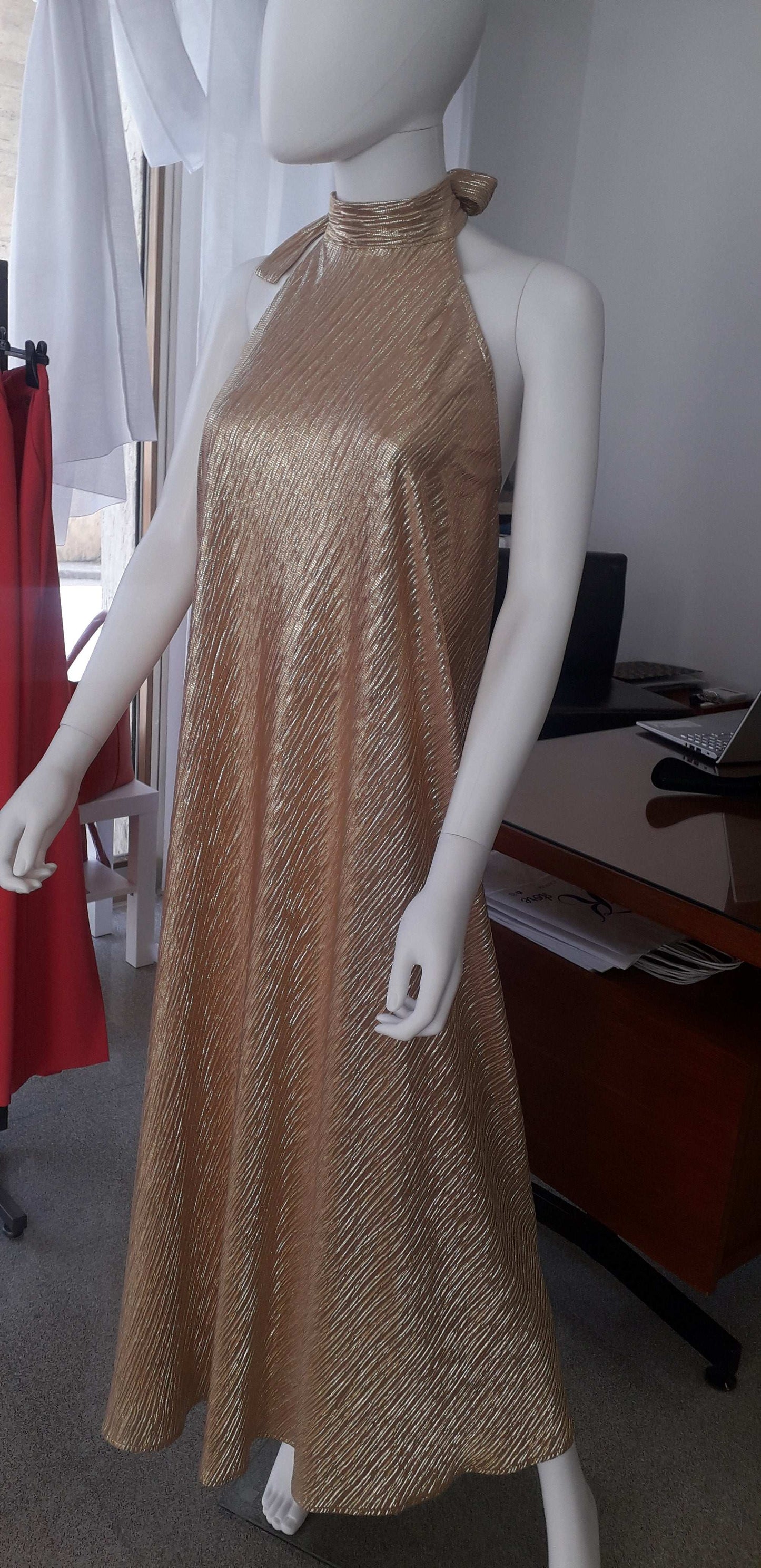 Abito Lungo Oro - Scollato sul retro