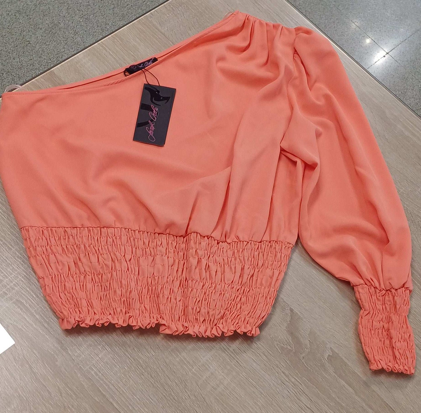 Maglia monospalla - Arancione