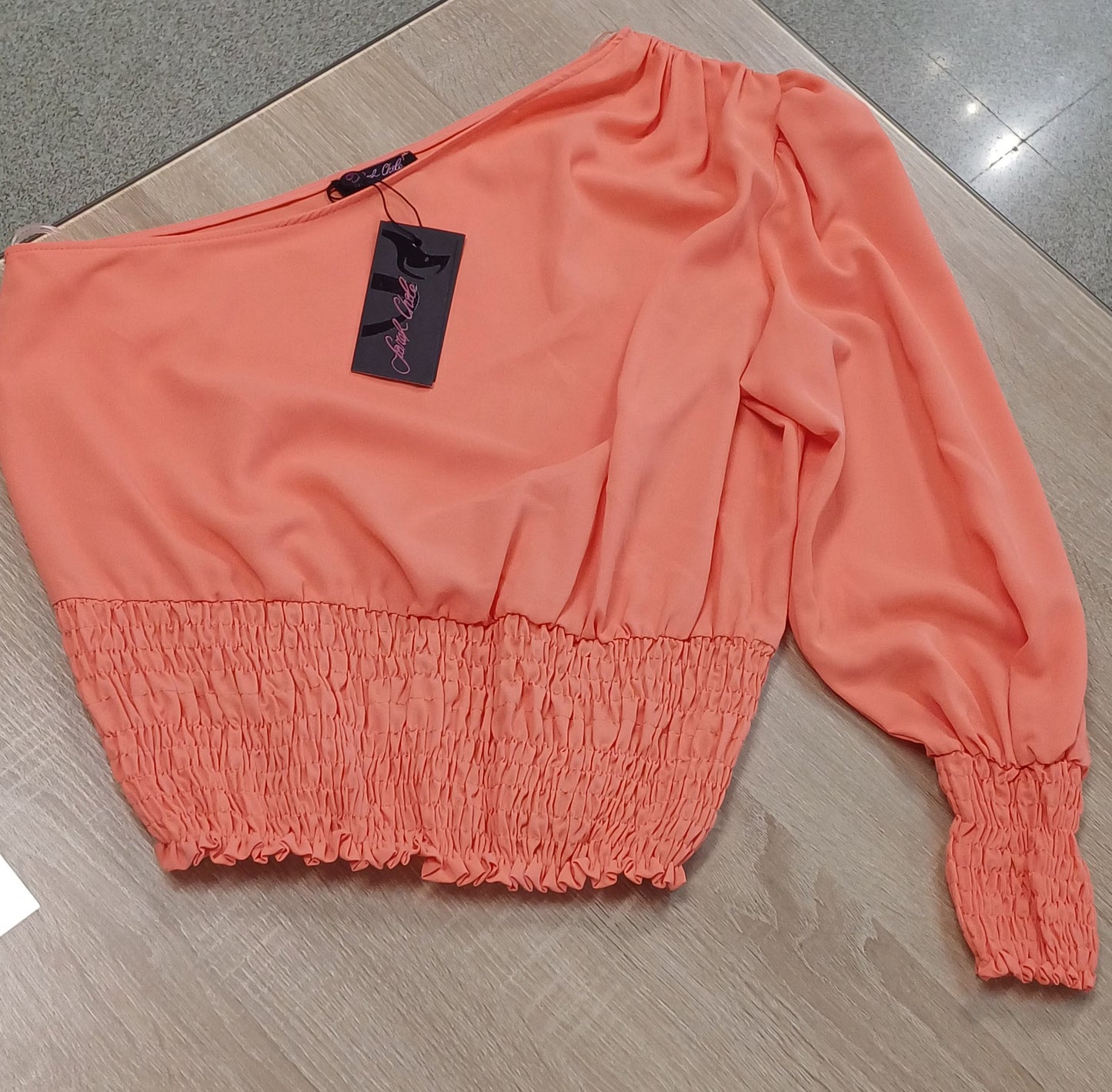 Maglia monospalla - Arancione
