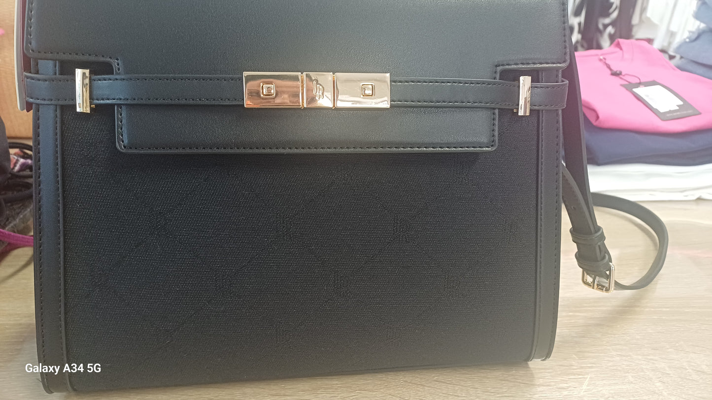 Borsa a mano e tracolla GRACE BIG NERA - LABEL ROSE