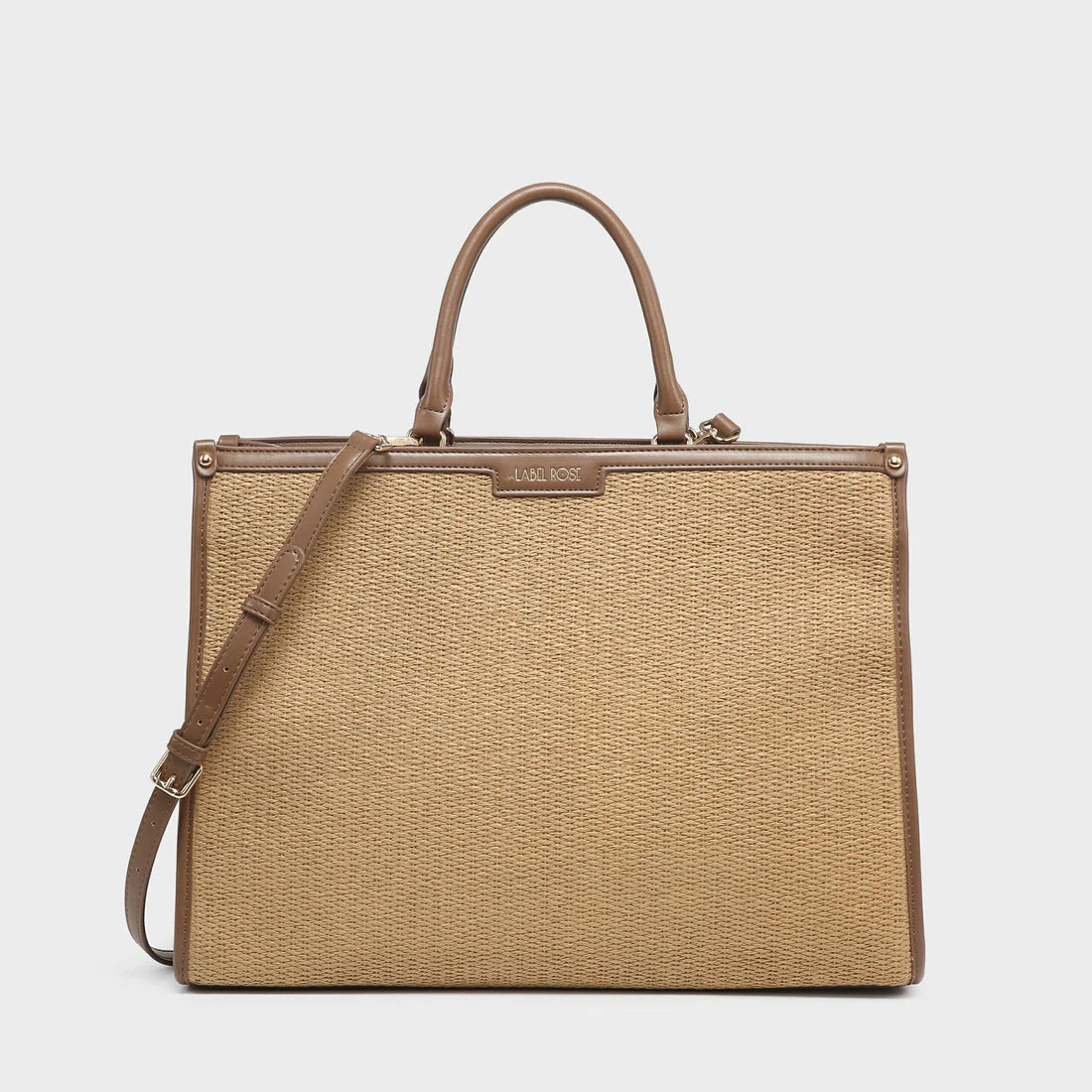 Borsa a mano ROSE MONOGRAM TOTE RAFIA - LABEL ROSE