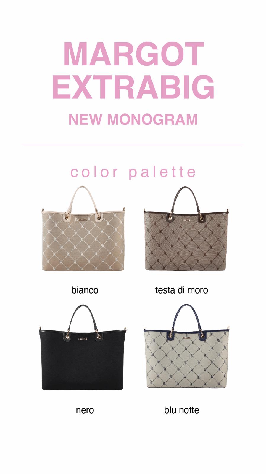 Borsa a mano e tracolla MARGOT EXTRA BIG NERO - LABEL ROSE