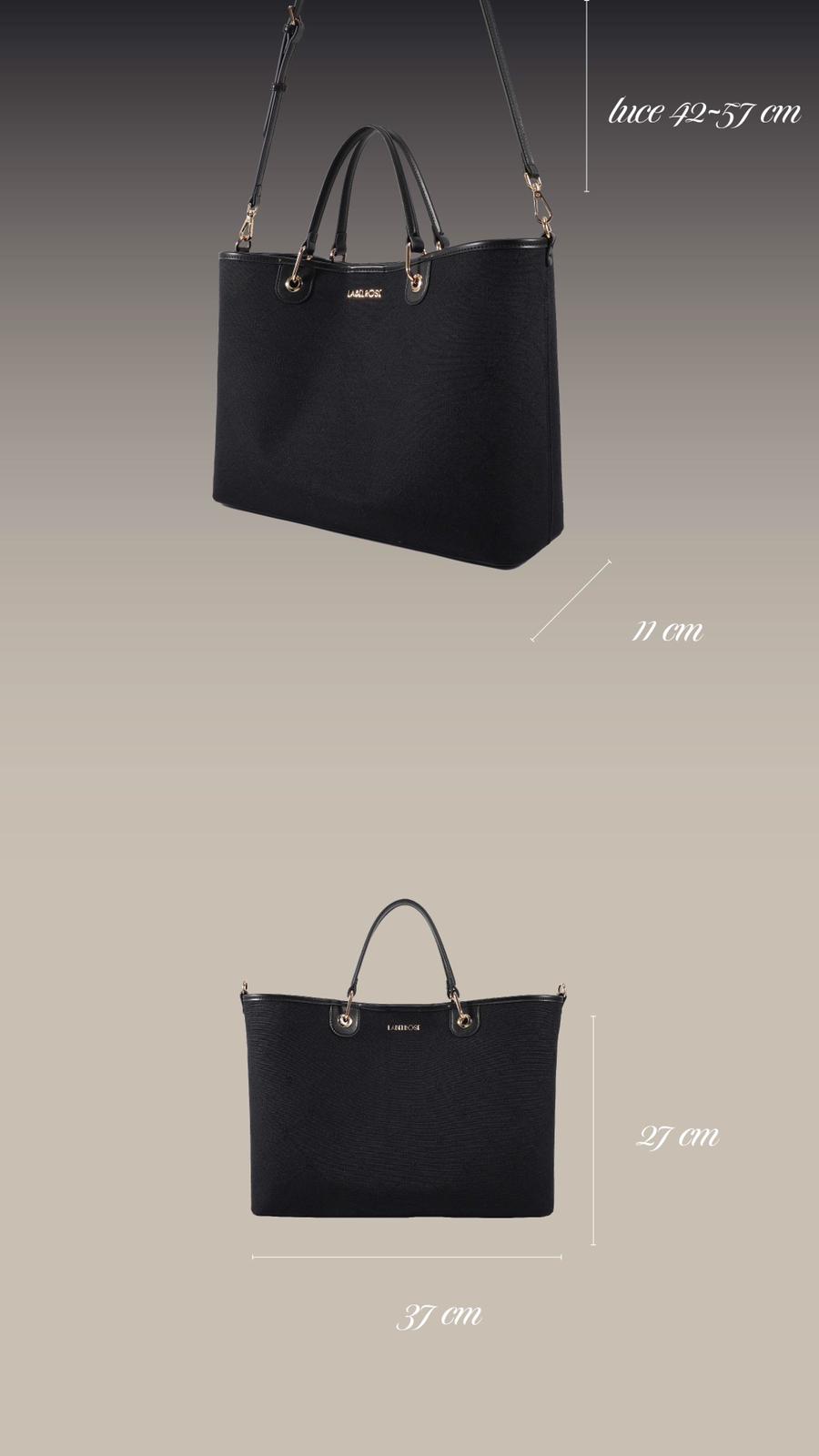 Borsa a mano e tracolla MARGOT EXTRA BIG NERO - LABEL ROSE