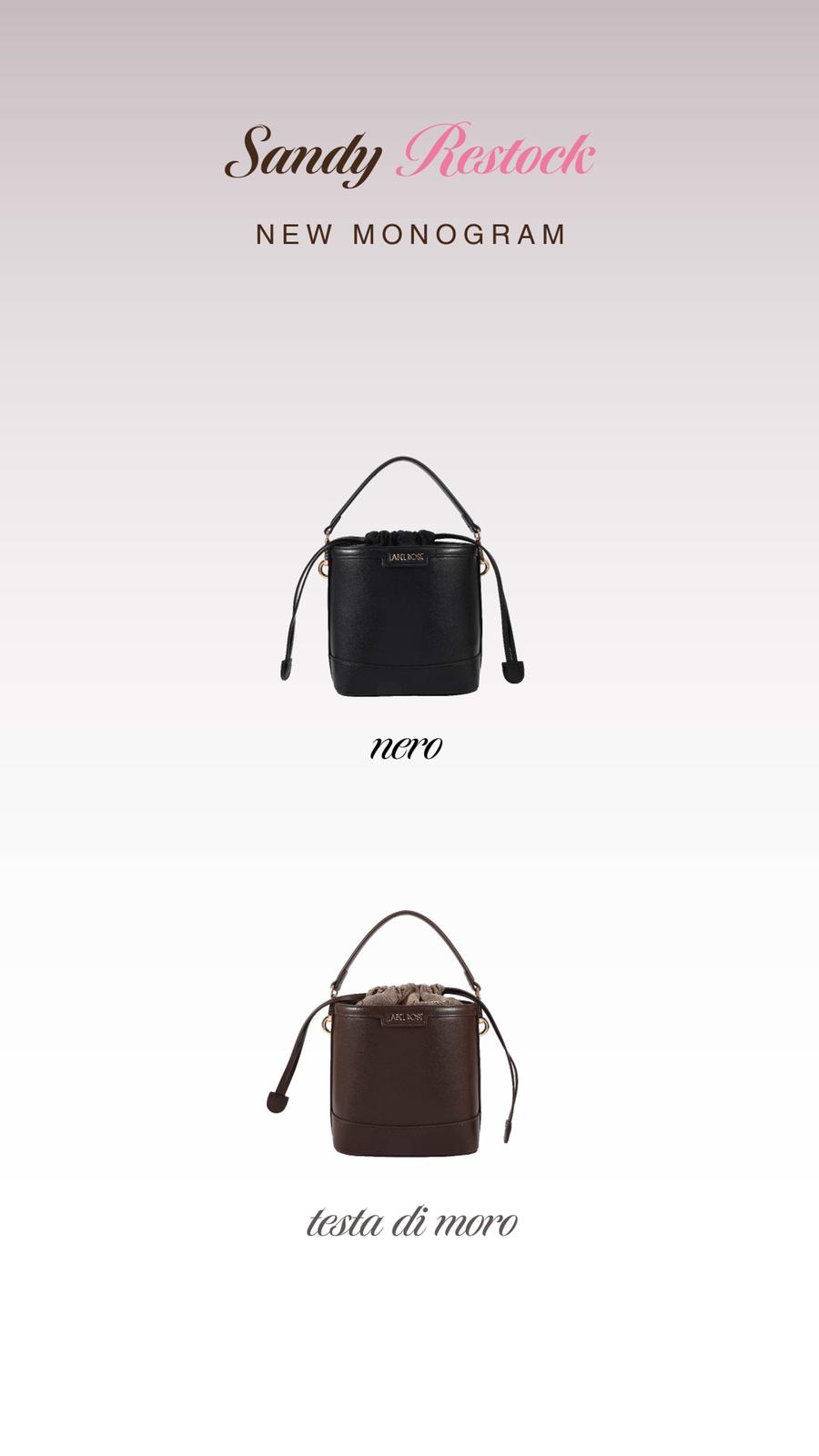 BORSA Sandy Monogram - Blu notte