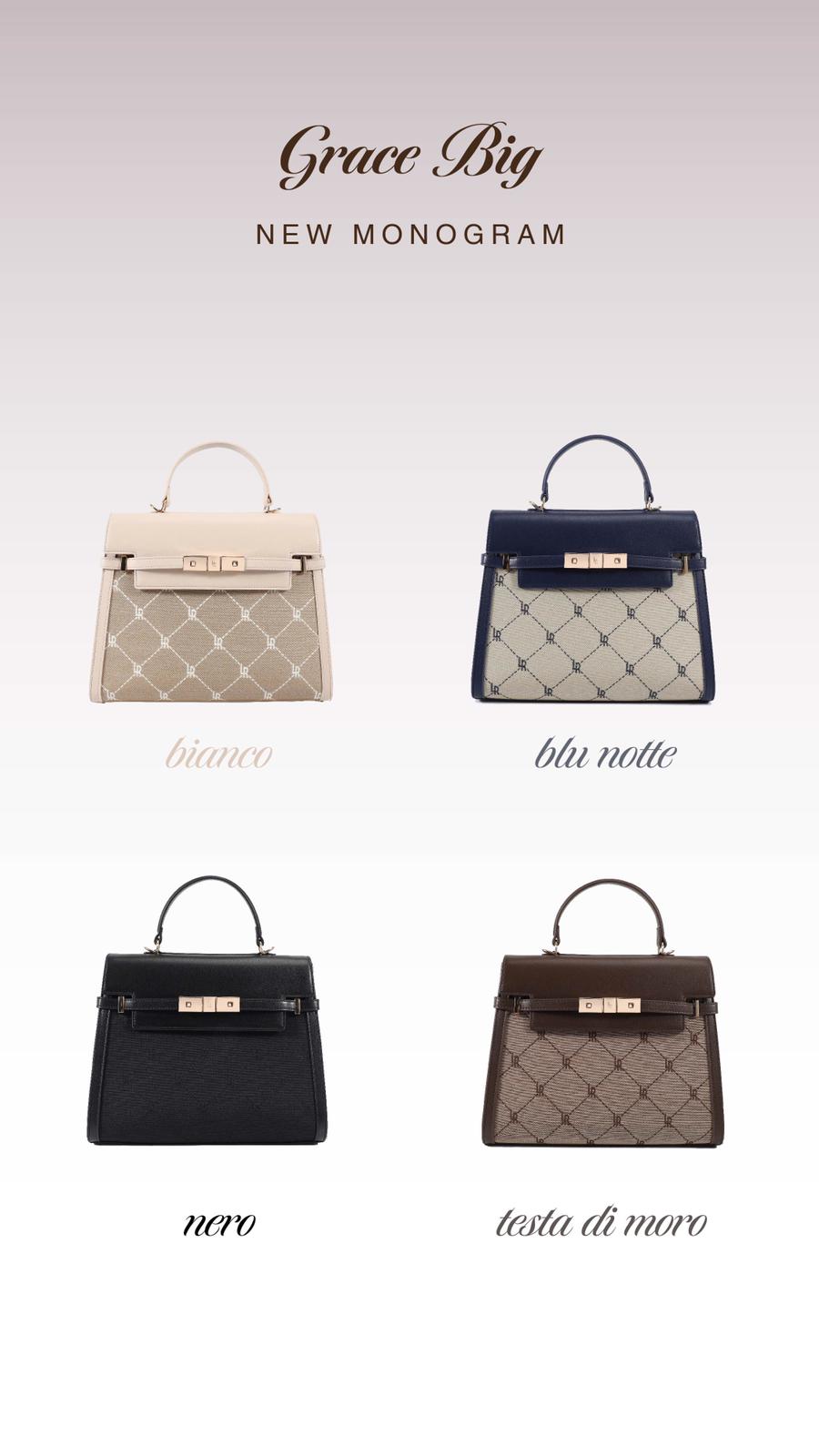 Borsa a mano e tracolla GRACE BIG NERA - LABEL ROSE