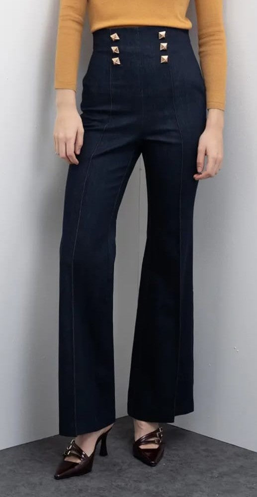 Jeans Svasati Vita Alta con Bottoni - GoaGoa