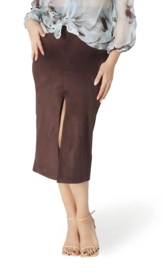 Gonna Longuette Marrone Elegante - Taglio Midi Raffinato