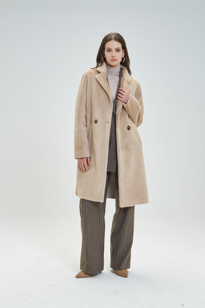 Cappotto Pellicciotto Marrone Elegante - Disponibile dalla XS alla XXL