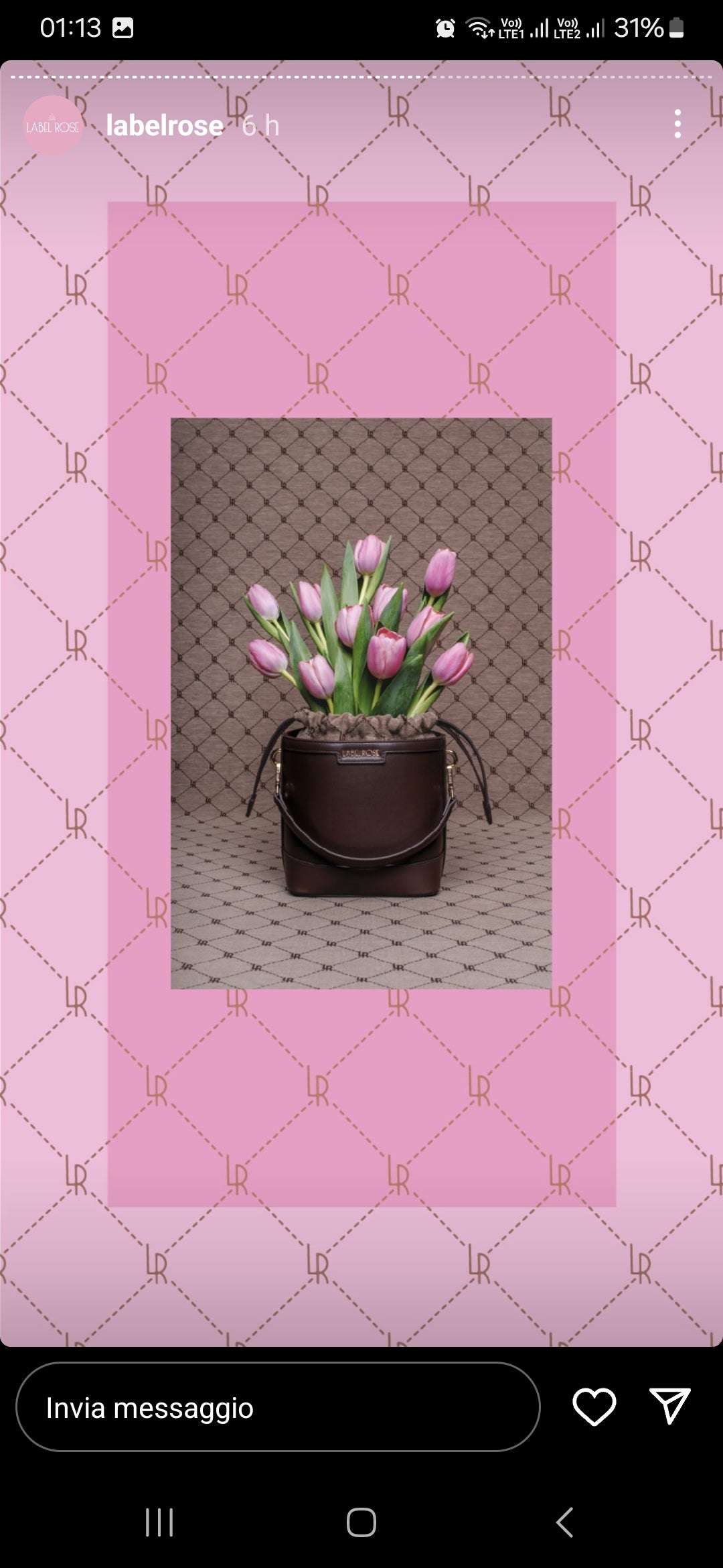 BORSA Sandy Monogram - Blu - LABEL ROSE