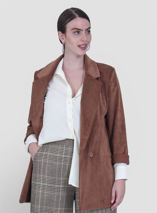 Giacca Marrone Elegante Donna - Over