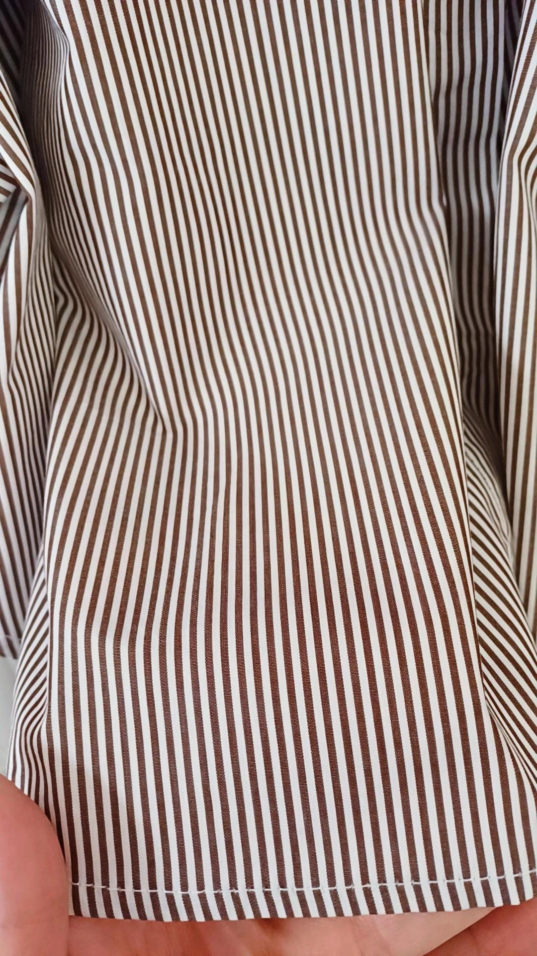 Camicia Over in Puro Cotone - firmata Déjàvu Over | Righe Azzurra, Marrone e totalmente Bianca