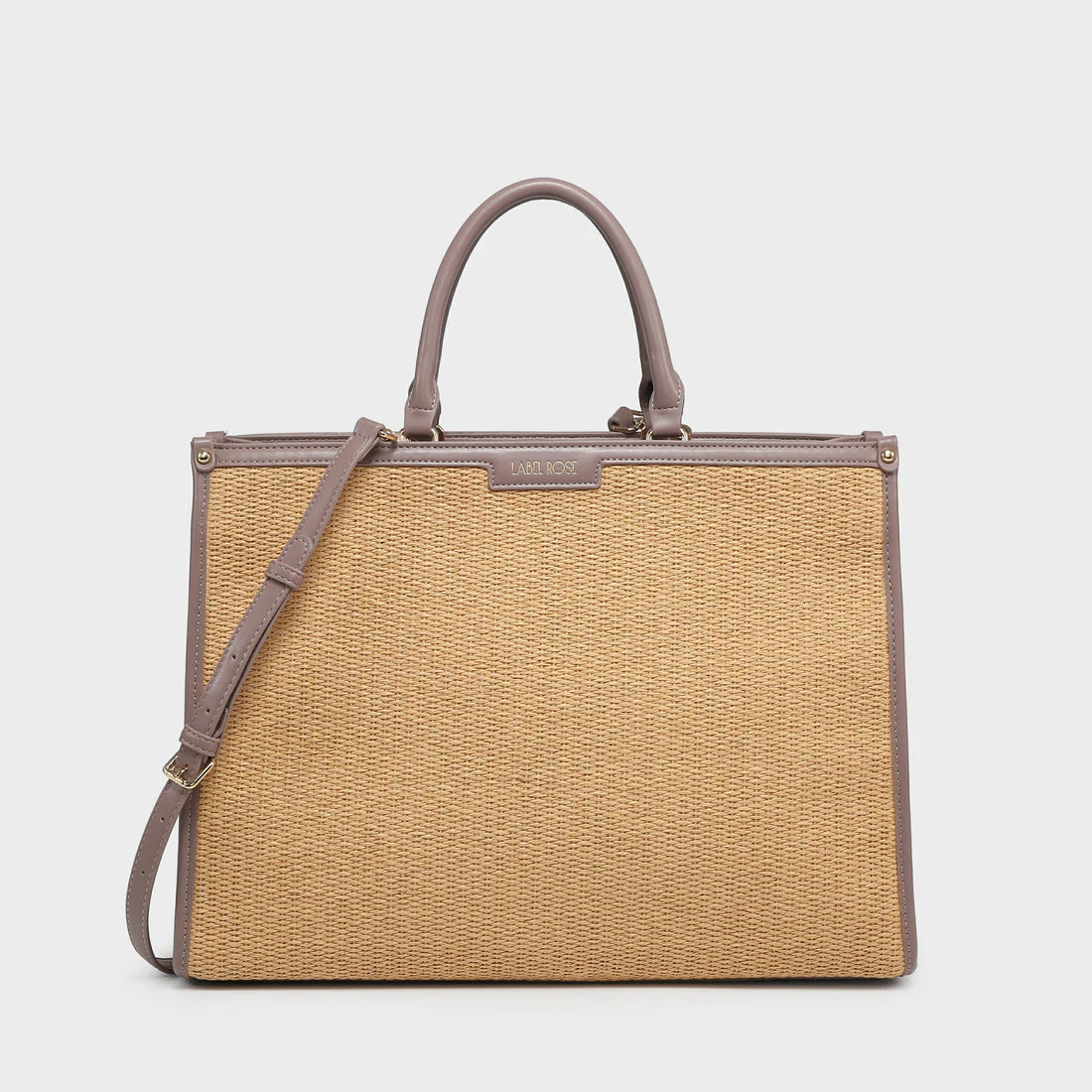 Borsa a mano ROSE MONOGRAM TOTE RAFIA - LABEL ROSE