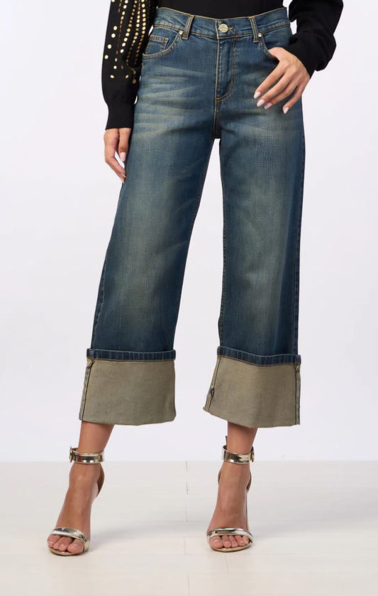 Jeans slavato - Piegoni