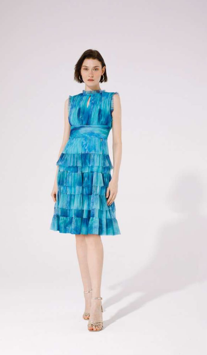 Abito corto in Tulle con Balze - GoaGoa