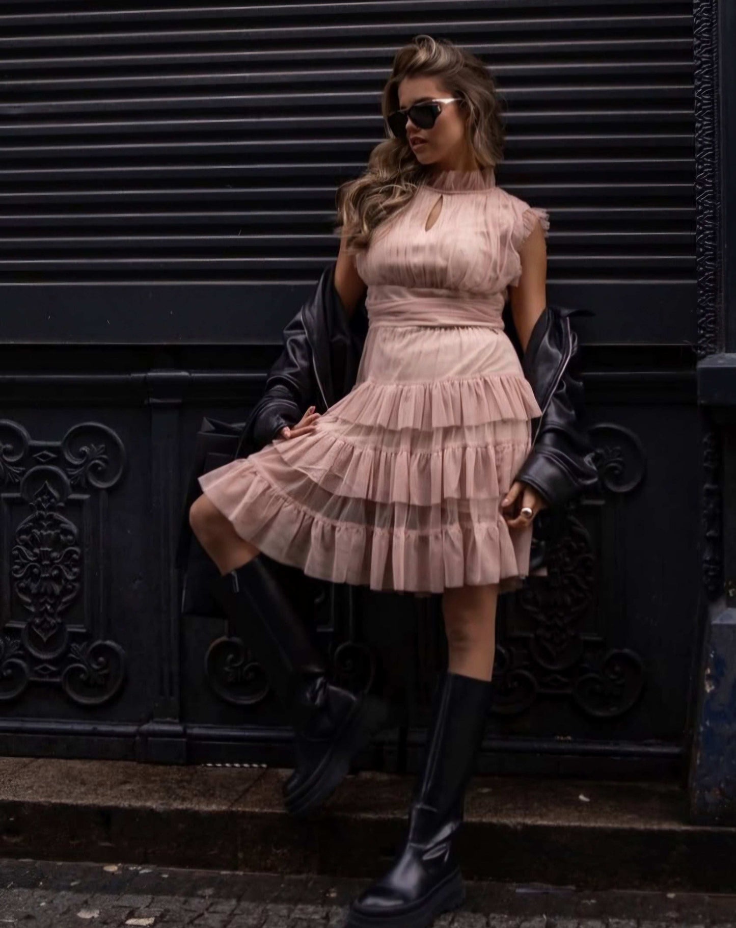 Abito corto in Tulle con Balze - GoaGoa